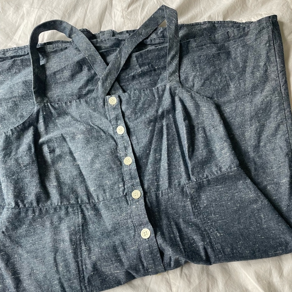 Madewell Denim-colored midi dress